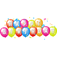 Text Birthday Balloons Download Free Image