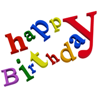 Text Birthday Colorful PNG File HD