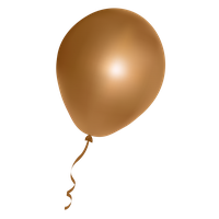 Golden Balloon Brown Free Transparent Image HQ