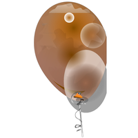 Golden Balloon Brown Free Download PNG HD