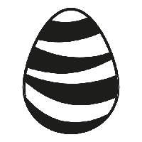 Decorative Easter Black Egg Free Transparent Image HD