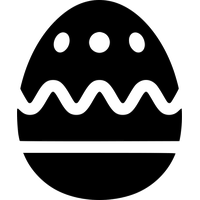 Decorative Easter Black Egg Free Transparent Image HD