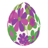 Decorative Purple Pic Easter Egg