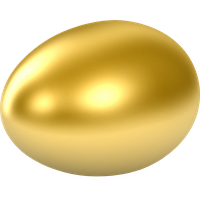Egg Easter Gold Free Transparent Image HQ