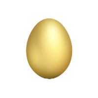 Golden Easter Egg Free PNG HQ