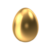 Golden Easter Egg PNG Image High Quality
