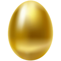 Golden Pic Easter Egg PNG Download Free