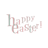 Logo Easter Word Happy Free Download PNG HD