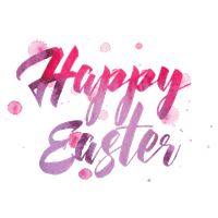 Logo Easter Word Happy Free PNG HQ