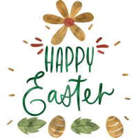 Text Easter Happy Free PNG HQ