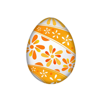 Orange Egg Easter Picture Free PNG HQ