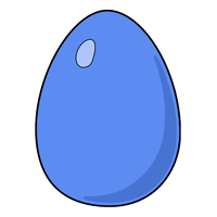 Blue Plain Easter Egg PNG Download Free