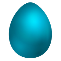 Blue Plain Easter Egg Free Photo