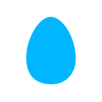 Blue Plain Pic Easter Egg