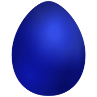 Blue Plain Easter Egg PNG File HD