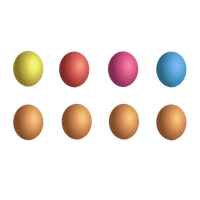 Plain Easter Egg Colorful Free Transparent Image HQ