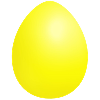 Plain Easter Egg Yellow Free Transparent Image HQ