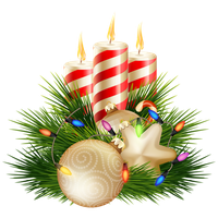 Candle Christmas Gold Free Transparent Image HQ