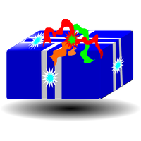 Blue Christmas Gift PNG Free Photo