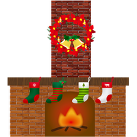 Fireplace Christmas Free Clipart HQ