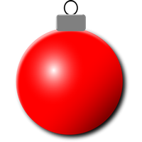 Christmas Red Bauble HQ Image Free