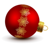 Christmas Red Bauble HD Image Free