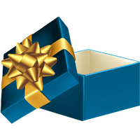 Blue Open Gift Free Download PNG HD