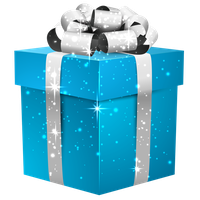 Wrapped Blue Gift PNG Download Free