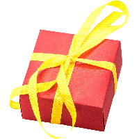 Birthday Present Red PNG File HD