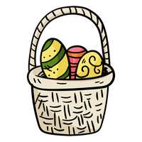 Basket Egg Vector Easter Picture