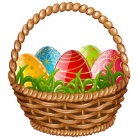 Basket Egg Vector Easter PNG Image High Quality