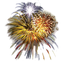 Fireworks Gold Festive PNG Free Photo