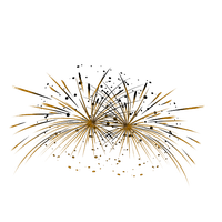 Golden Fireworks Vector Free Download Image