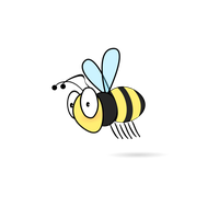 Honey Flying Vector Bee HD Image Free