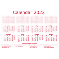 Calendar 2022 Year PNG Download Free