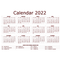 Calendar 2022 Year Free PNG HQ