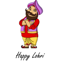 Lohri Cartoon Mascot For Happy Destinations