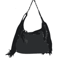 Handbag Leather Black Shoulder PNG File HD