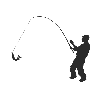 Black Pole Vector Rod Fishing