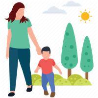 Walking Vector Family Free Clipart HD