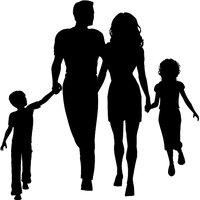 Picture Walking Family PNG File HD