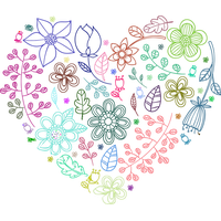 Heart Vector Romantic Flower PNG Download Free