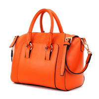 Orange Handbag Ladies Free Transparent Image HQ