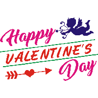 Text Valentines Banner Day Free PNG HQ