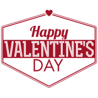 Text Valentines Day Red PNG File HD