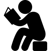 Reading Silhouette PNG Download Free