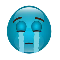 Blue Cute Picture Emoji Download HD