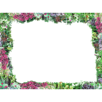 Frame Square Border Flower PNG File HD
