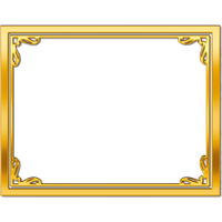 Frame Gold Rectangle PNG Download Free