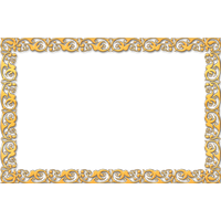 Golden Frame Rectangle PNG Image High Quality